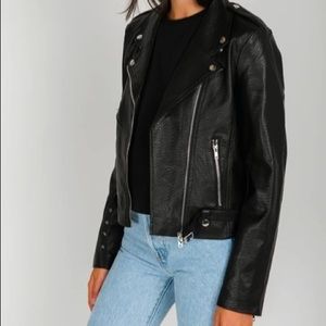 Brunette The Label Pebbled Leather Coat